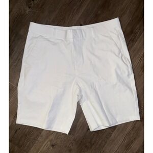 Men's Flat Front Performance Shorts - White